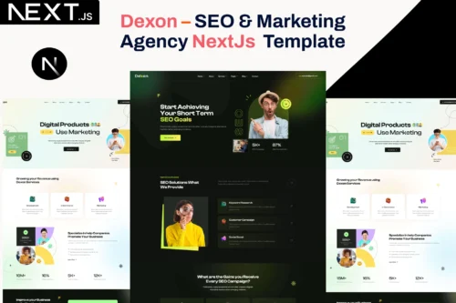 Dexon - Modelo NextJS para Agência de SEO e Marketing